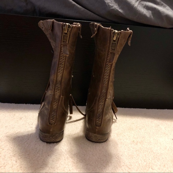 Brown combat boots - Picture 3 of 6